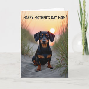 Cartão de Arte do Dia das Mães Tan Pup