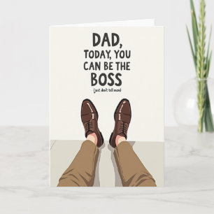 Cartão de Arte do Dia do Chefe para o Papai