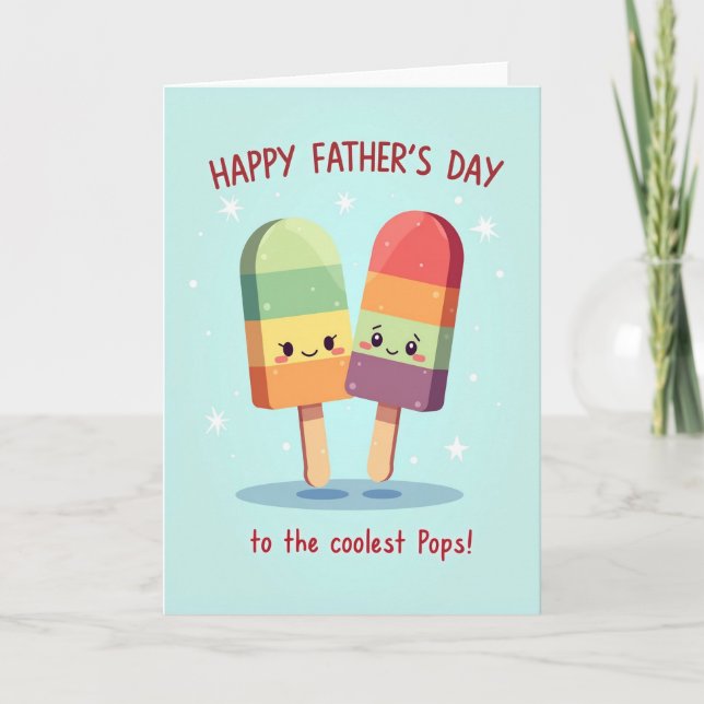 Cartão de Arte do Dia dos Pais Cool Pops (Frente)