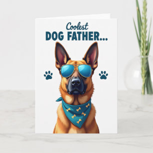 Cartão de Arte do Dia dos Pais do Cachorro Legal