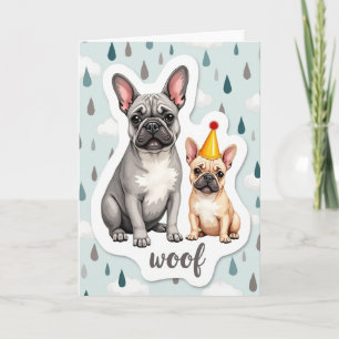 Cartão de Arte do Dia dos Pais Grey Dog