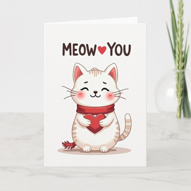 Cartão de Arte do Gatinho que Você Ama (Frente)