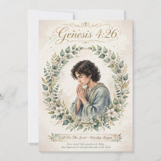 Cartão de Arte Enos 5x7 - Gênesis 4:26