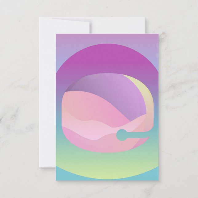 Cartão de Arte Espacial Ombre (Frente)