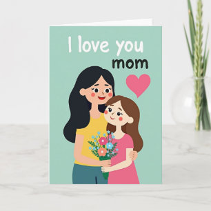 Cartão de Arte Eu Te Amo Mamãe