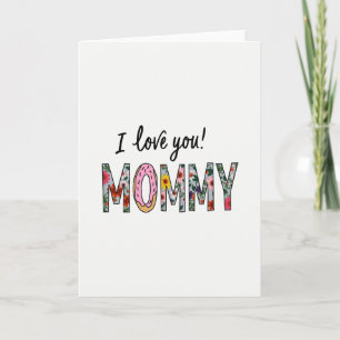 Cartão de Arte Eu Te Amo Mamãe