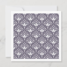Cartão de Arte Floral Botânica Roxo Lavanda