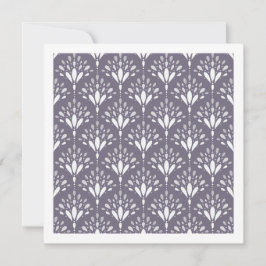 Cartão de Arte Floral Botânica Roxo Lavanda