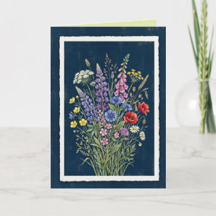 Cartão de Arte Floral Elegante