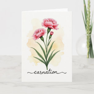 Cartão de Arte Floral Listrado