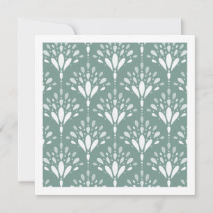 Cartão de Arte Geométrico Art Deco Floral Névoa Ve