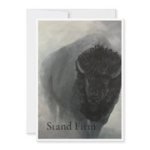 Cartão de Arte Inspiradora Bisonho Firme