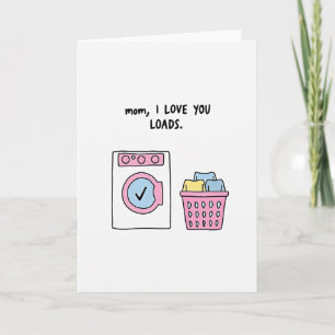Cartão de Arte Laundry Love Mom