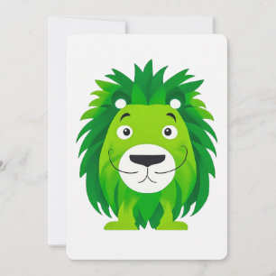 Cartão de Arte Lion Verde
