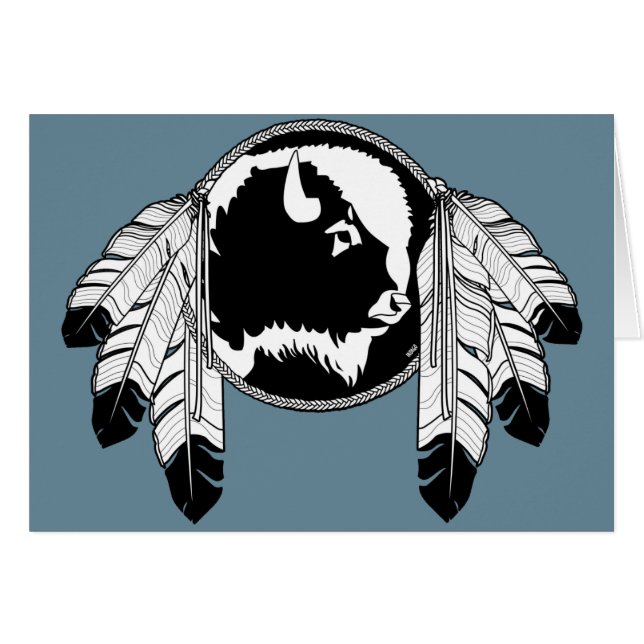 Cartão de Arte Nativo, Cartão de Arte de Vida Selv (Frente Horizontal)