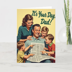 Cartão de Arte para o Dia dos Pais da Família