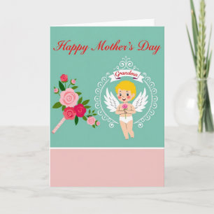 Cartão de Arte Pastel para Mães Queridas