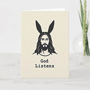 Cartão de Arte Reflexiva Deus Ouve