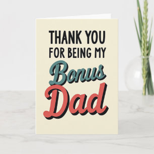 Cartão de Arte Retro do Pai Bônus Turquesa