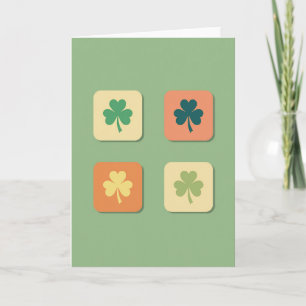 Cartão de Arte Shamrocks Sortudos