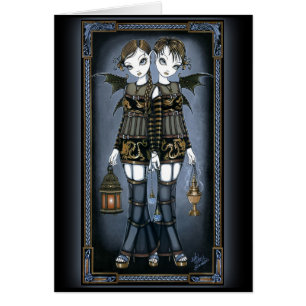 Cartão de Arte "Sienna e Celeste" Dragão das Fairi