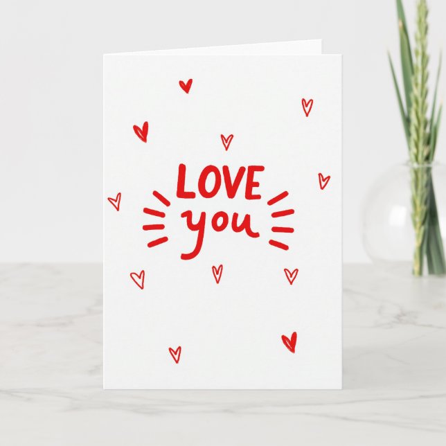 Cartão de Arte Simples de Amor (Frente)