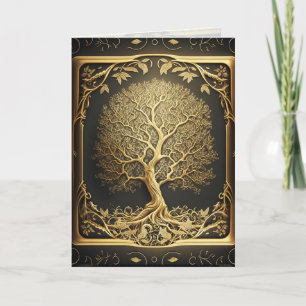 Cartão de Artes Gráficas Ornamentado Árvore de Vid