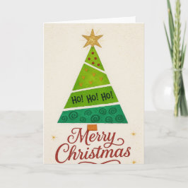 Cartão de árvore de Natal aquarela – Férias modern