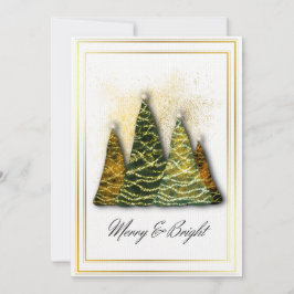 Cartão de árvore de Natal elegante – Cumprimentos 