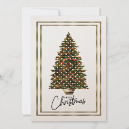 Cartão de Árvore de Natal Elegante Feliz Natal