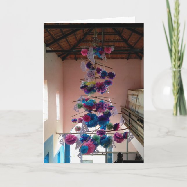 Cartão de Árvore Natal Indiano (Frente)