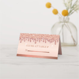 Cartão de Assento Acompanhante Mesa Brilho Rose Go