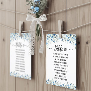 Cartão de Assento de Casamento de Flores Selvagens