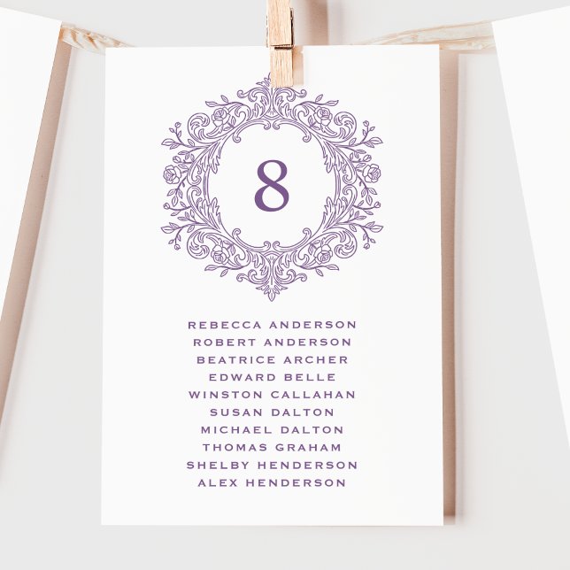 Cartão de Assento de Casamento Elegante Crista Rox (Criador carregado)
