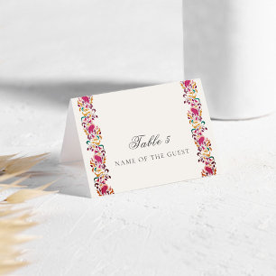 Cartão de Assento de Casamento Floral Pérola Cisne