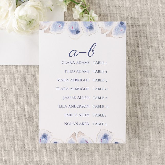 Cartão de Assento de Casamento Ostra Minimalista (Criador carregado)