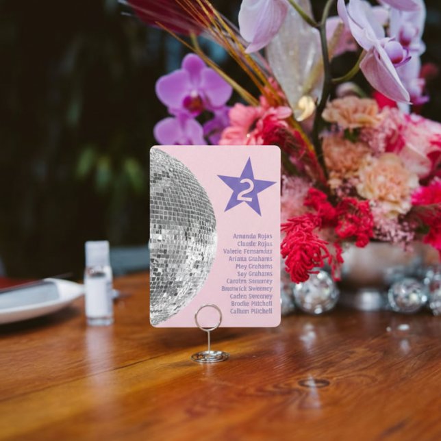 Cartão de Assento de Mesa de Casamento Prata Retro (Criador carregado)