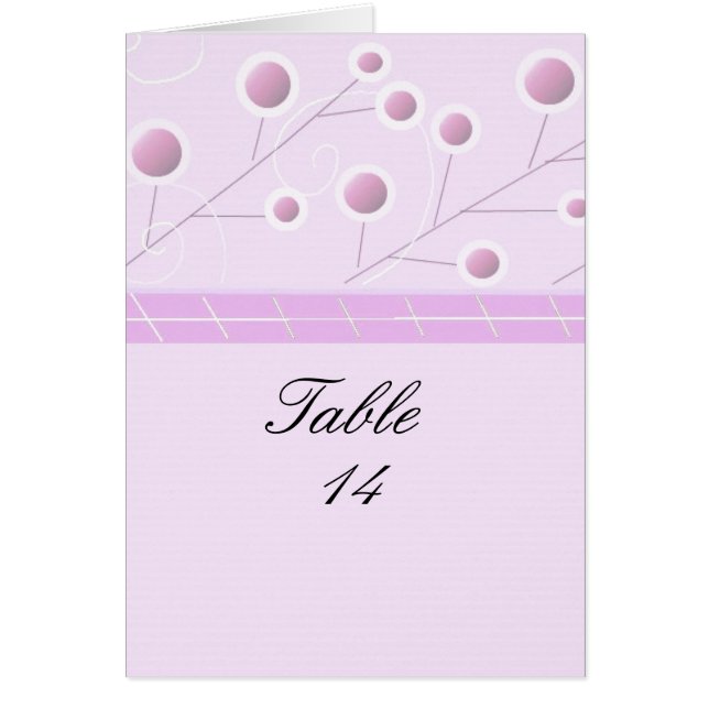 Cartão de Assento de Mesa Mauve Elegante (Frente)