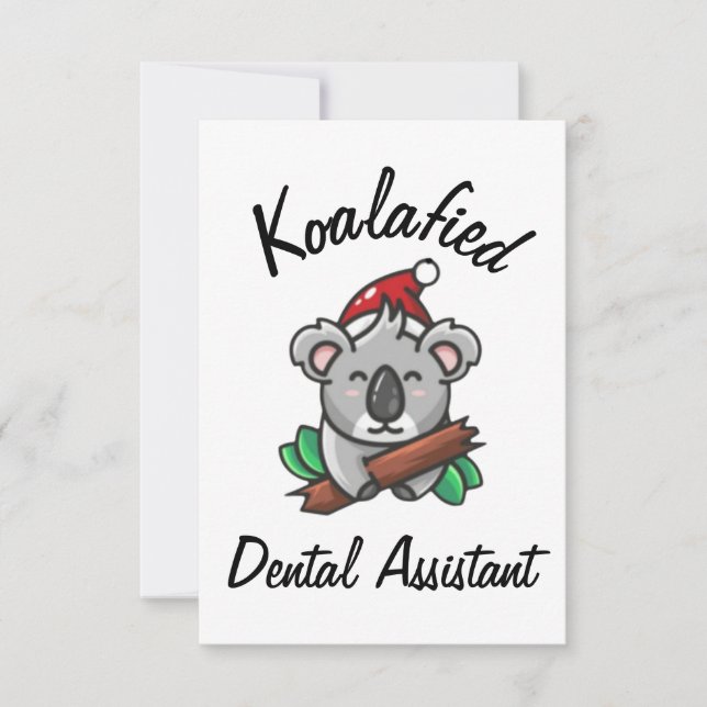 Cartão de Assistente Dentária Koalafied (Frente)