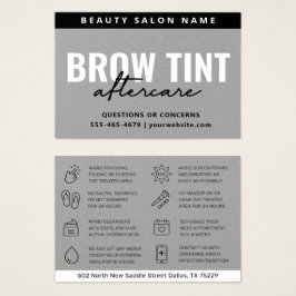 Cartão de Atenção à Tint Eyebrow da Cinza Prateada
