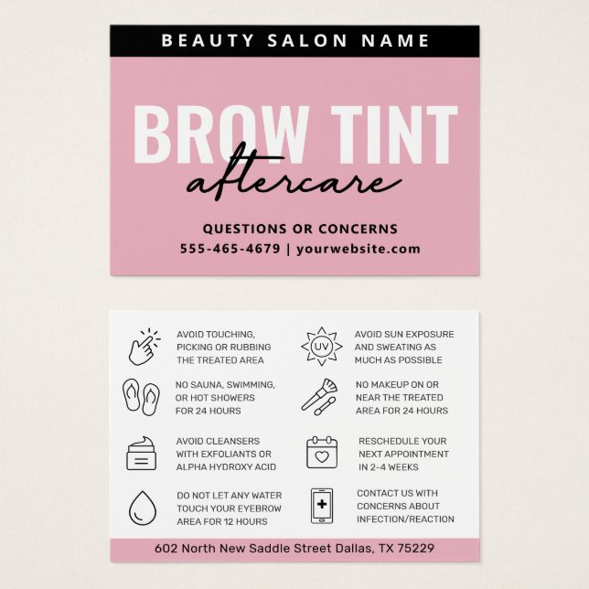 Cartão de Aterrissagem De Cãibra Vermelha Rosa Mod (Frente & Verso)