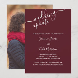 Cartão de Atraso de Foto Atualização de Casamento 