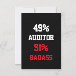 Cartão de Auditor Incrível