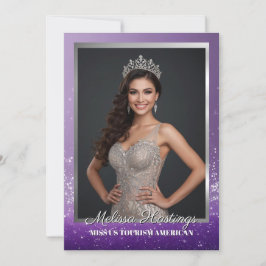 Cartão de Autógrafo Miss Concurso Estilo Brilho Ro