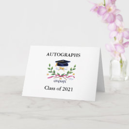 Cartão de Autógrafos de Formatura Lembrança