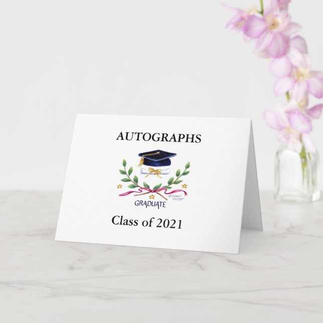 Cartão de Autógrafos de Formatura Lembrança (Orquídea)