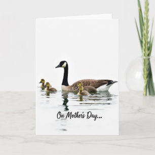 Cartão de Ave Aquática do Dia das Mães