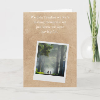 Cartão de Aventura do Melhor Amigo Garotos Andando