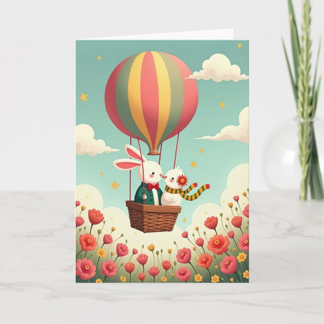 Cartão de Aventura dos Amigos Balão (Frente)