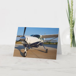 Cartão de Avião Inspirador de Céu Azul